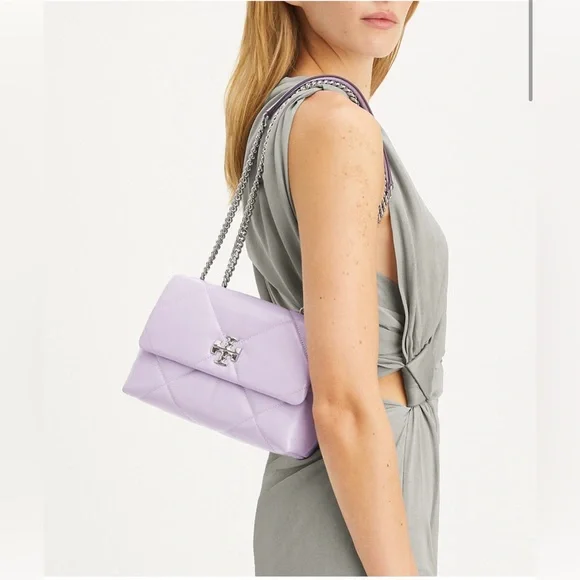 Tory Burch Small Kira Diamond Quilted Leather Convertible Shoulder Bag - Picture 13 of 14